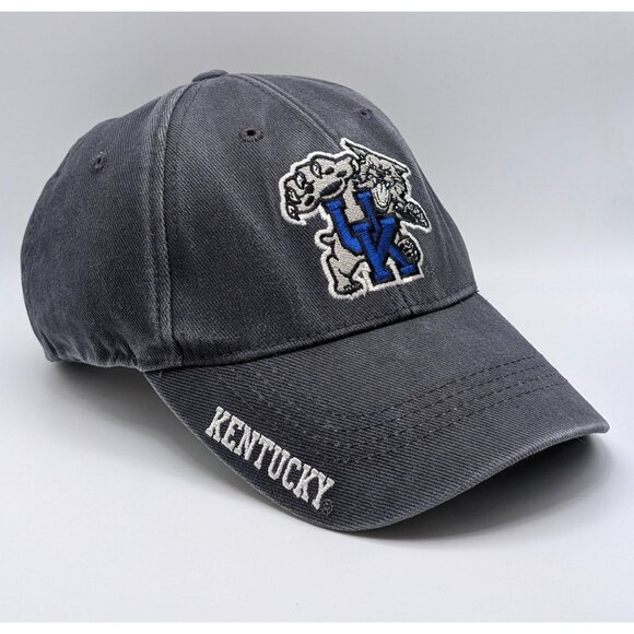 University of Kentucky Wildcats Hat Cap UK Adjustable Gray Russell Brand Faded - Picture 1 of 5